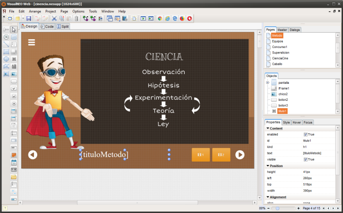 screenshot of VisualNEO Web